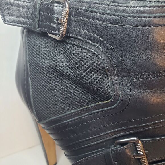 Sam Edelman Boots Womens Sz 9 Kenley High Heels Ankle Booties Black Leather Zip - Picture 5 of 13